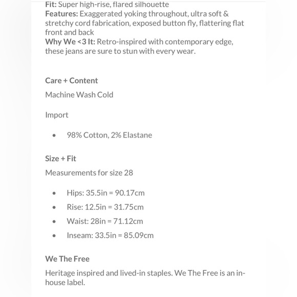 Free people Jayde cord flares - Picture 6 of 7